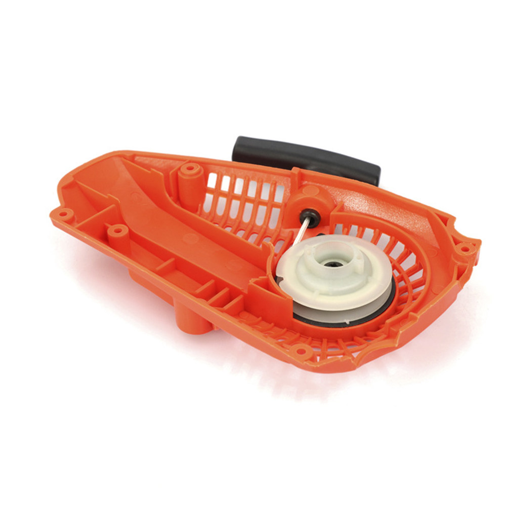 Power Tools Manual - 1個入り頑丈な手動チェーンソースターターキット、ガソリン式チェーンソー用エンジン始動ツール、プラスチック製ハウジング、布製ロープ、長寿命