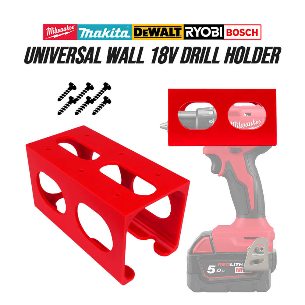 Power Tools Storage - ユニバーサル18Vドリル壁掛けホルダー、コードレス電動ドリル用ヘビーデューティー工具収納ブラケット、主要ブランド対応