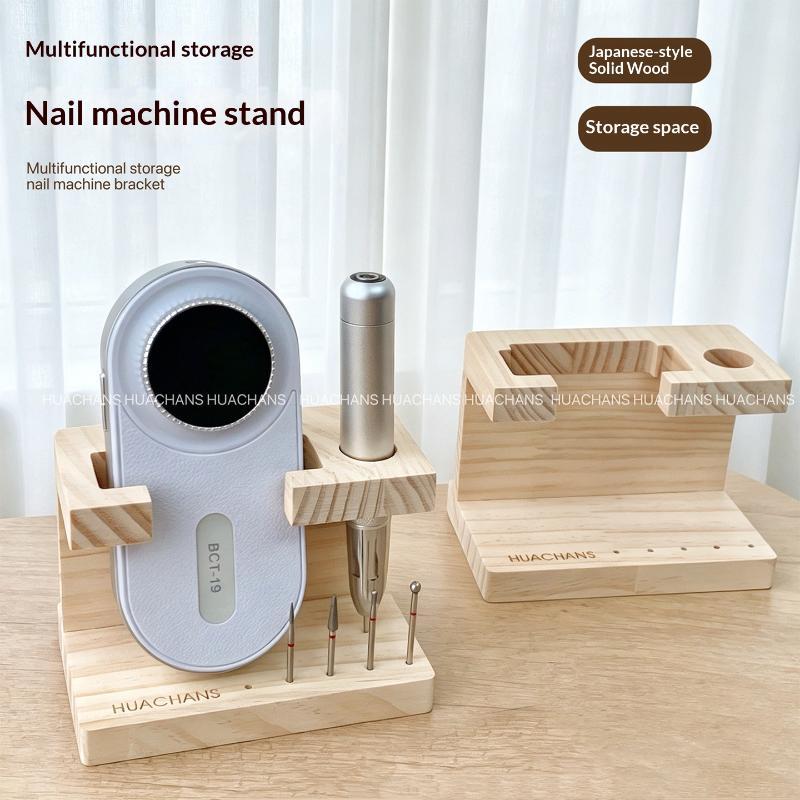 Power Tools Holder - ポータブル木製ネイルドリルビットホルダー 1 個マニキュアツール収納ラック旅行用ホーム DIY ネイルアート