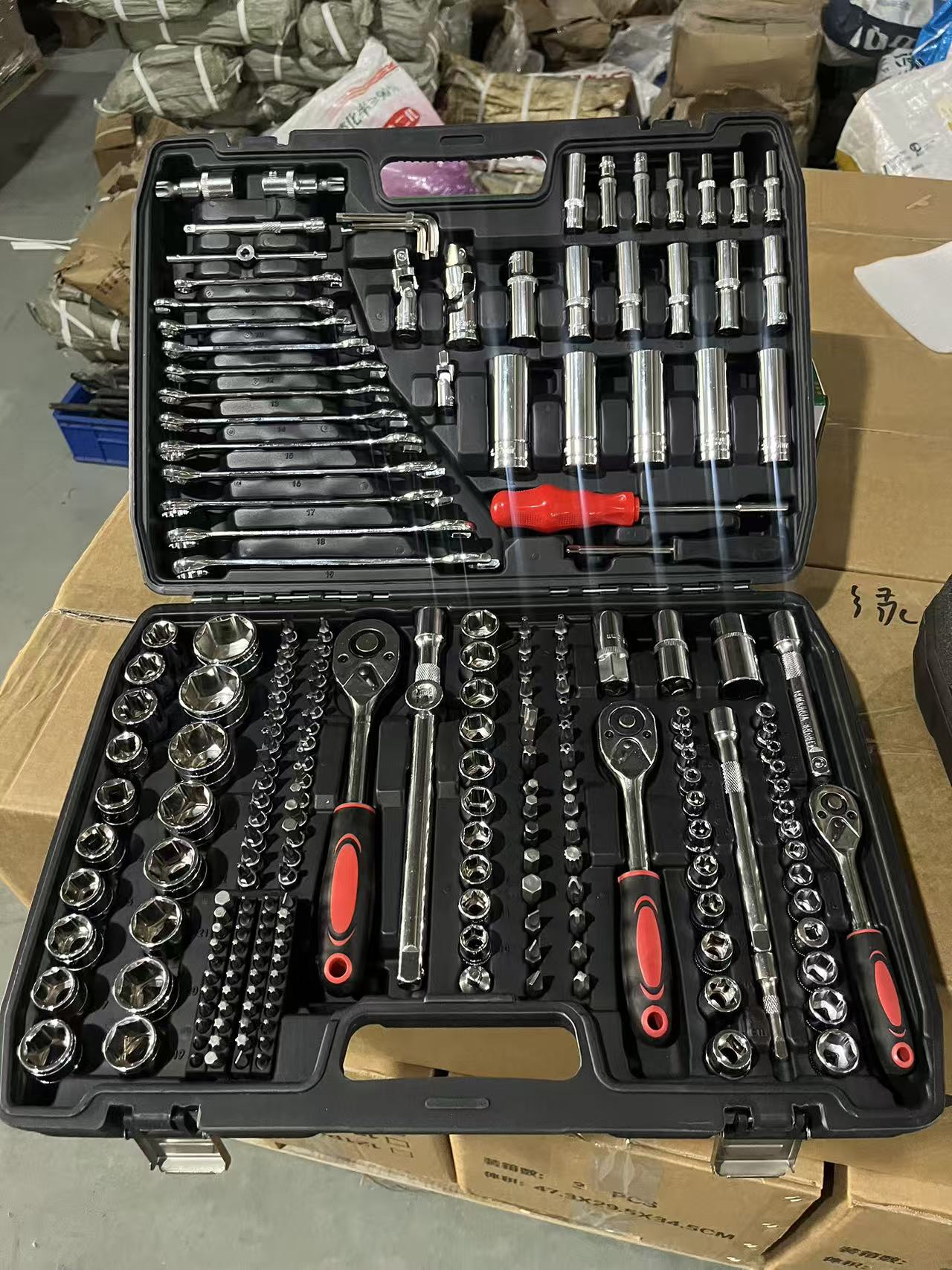 Power Tools Set - 216ピースDIY自動車修理ツールキット、ハンドパワーソースラチェットレンチセット、車、バイク、庭のメンテナンス用OEMカスタマイズ、CR-V対応