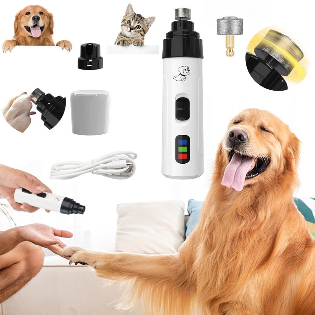 Power Tools Cat - ペットネイルポリッシャー犬電動爪切り猫充電爪切りLED爪切りセットペット美容ツール ﻿