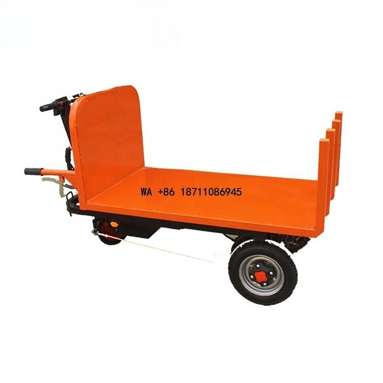 Power Tools In Construction - ダンプカート運搬用フラットベッドトロリー建設現場レンガ運搬用ツールトロリー3輪バッテリー駆動電動ミニ