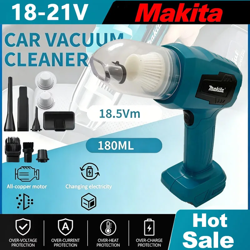 Power Tools Vacuum - マキタコードレスミニカークリーナー多機能集塵機ハンドヘルド充電式電動工具18Vバッテリー