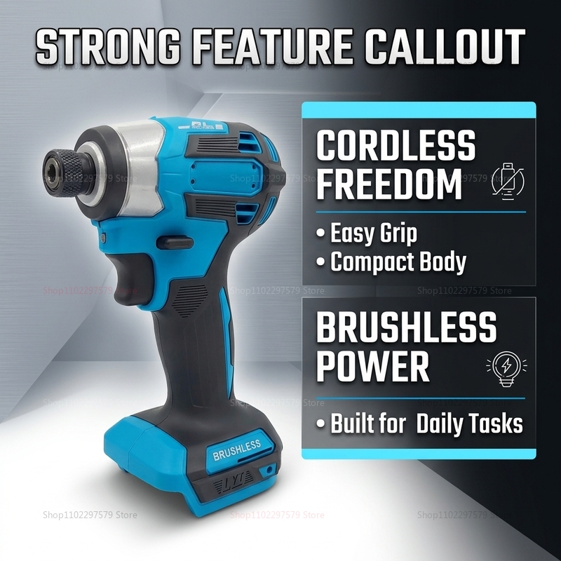コードレスブラシレスインパクトパワーツール充電式スクリュード - Power Tools In Construction のレビューと価格