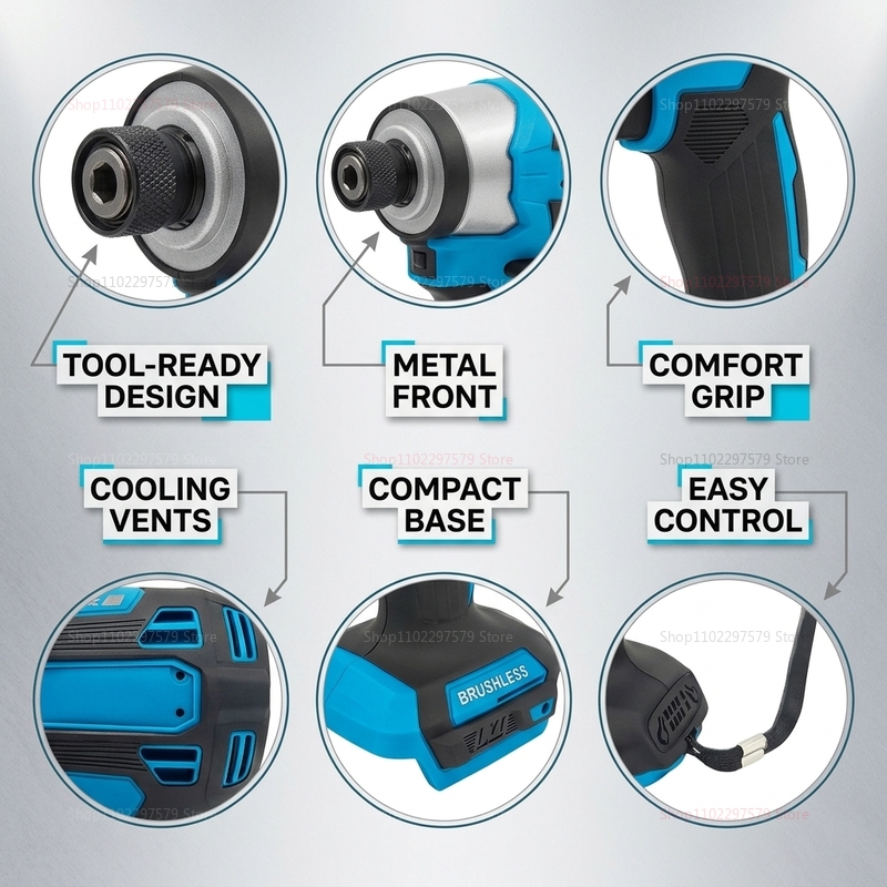 コードレスブラシレスインパクトパワーツール充電式スクリュード - Power Tools In Construction のレビューと価格