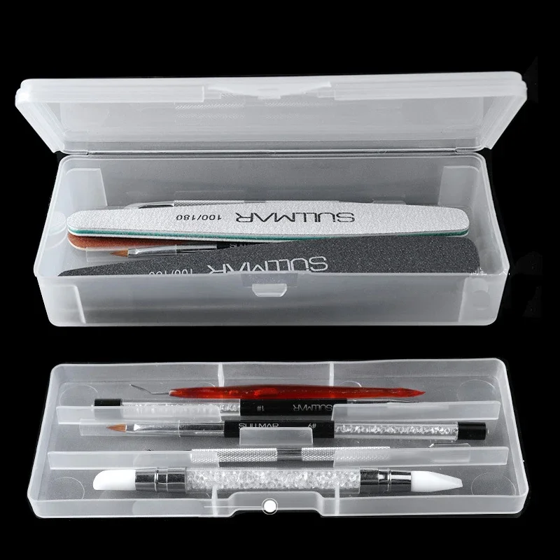 1Pc 長方形二層ネイルアートツール空の収納ボックスピンセッ - Power Tools Storage のレビューと価格