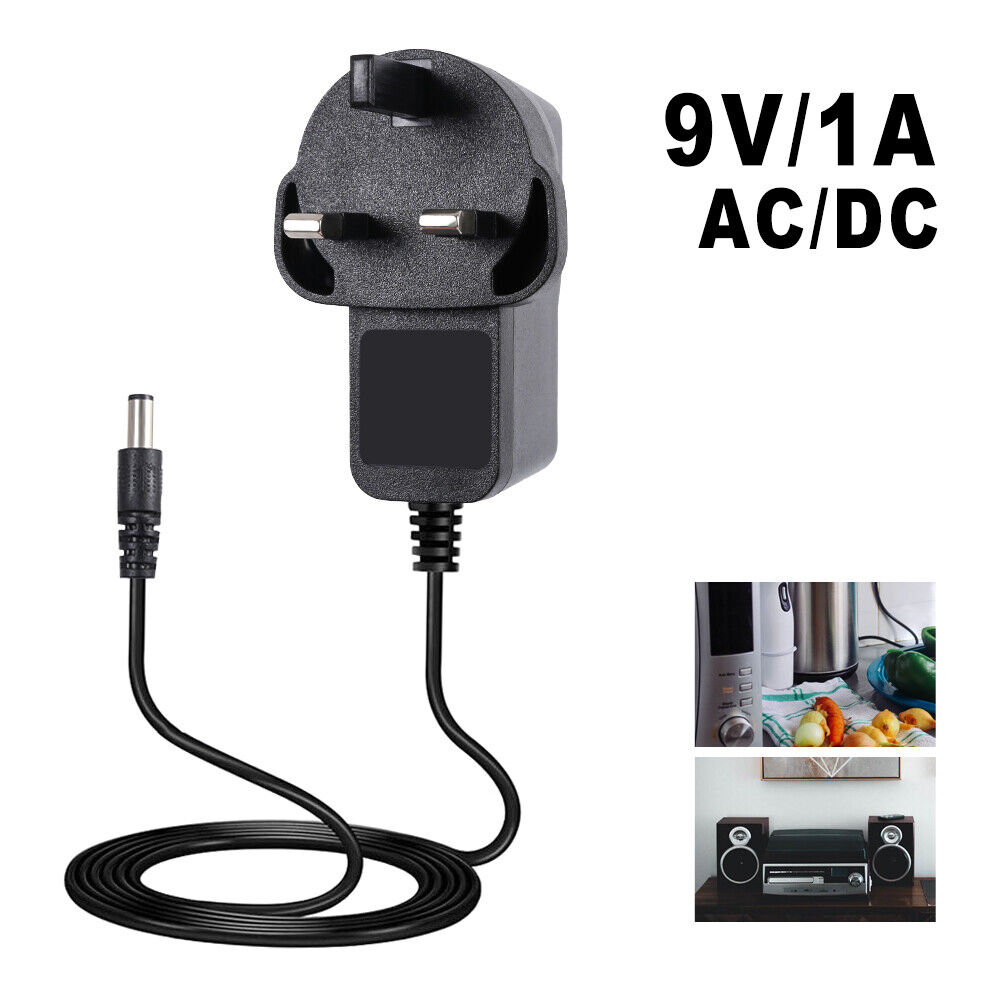 1 個 AC/DC 9V 英国プラグ電源アダプタープラグコン - Power Tools Uk のレビューと価格
