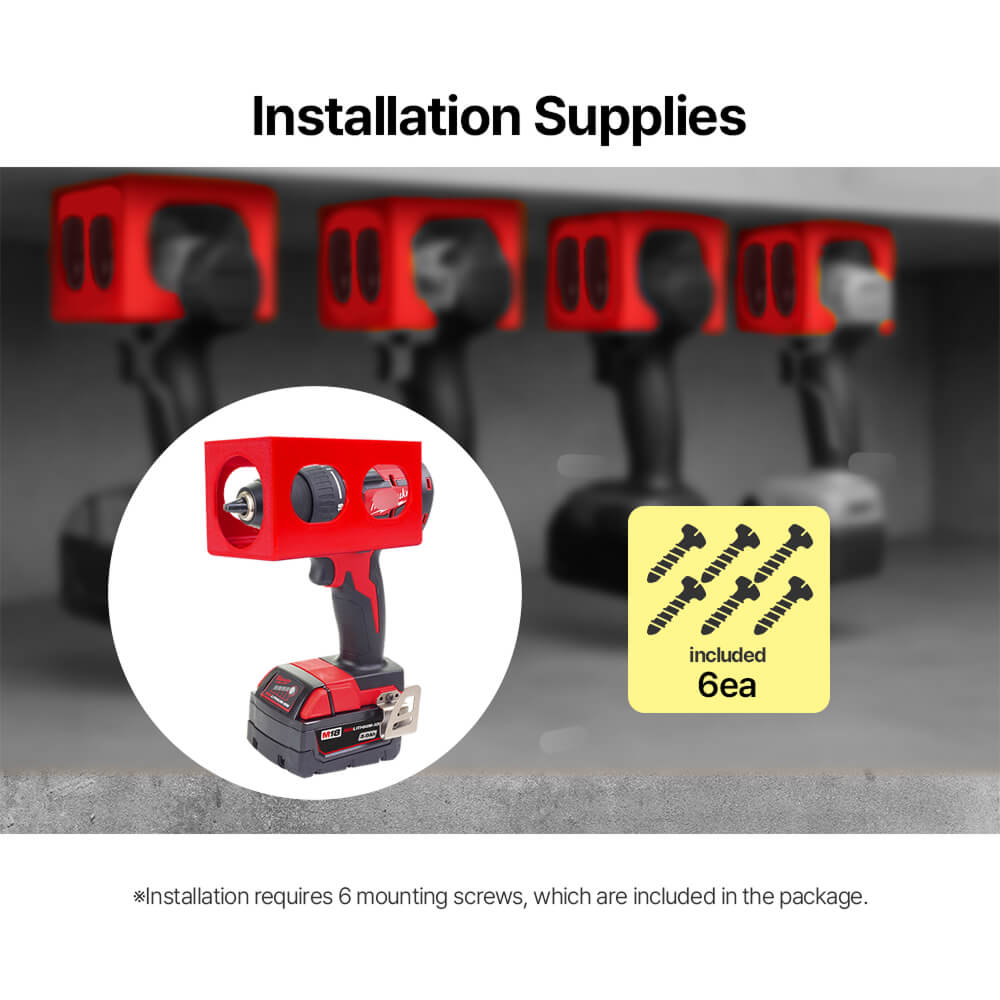 ユニバーサル18Vドリル壁掛けホルダー、コードレス電動ドリル - Power Tools Storage のレビューと価格