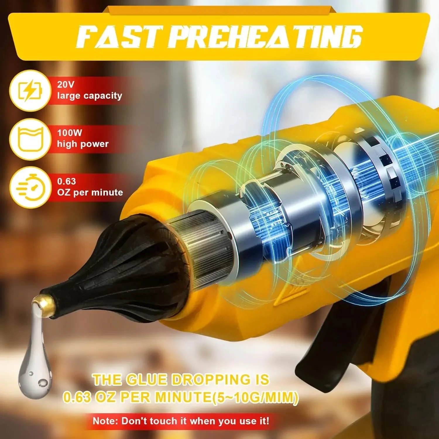 コードレス電動ハンドヘルドホットグルーガン 修理DIYツール - Power Tools Battery Repair のレビューと価格