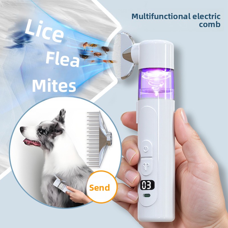 2 in 1 電動ペットノミ取りコーム ヘアデタングラー 吸 - Power Tools Cat のレビューと価格
