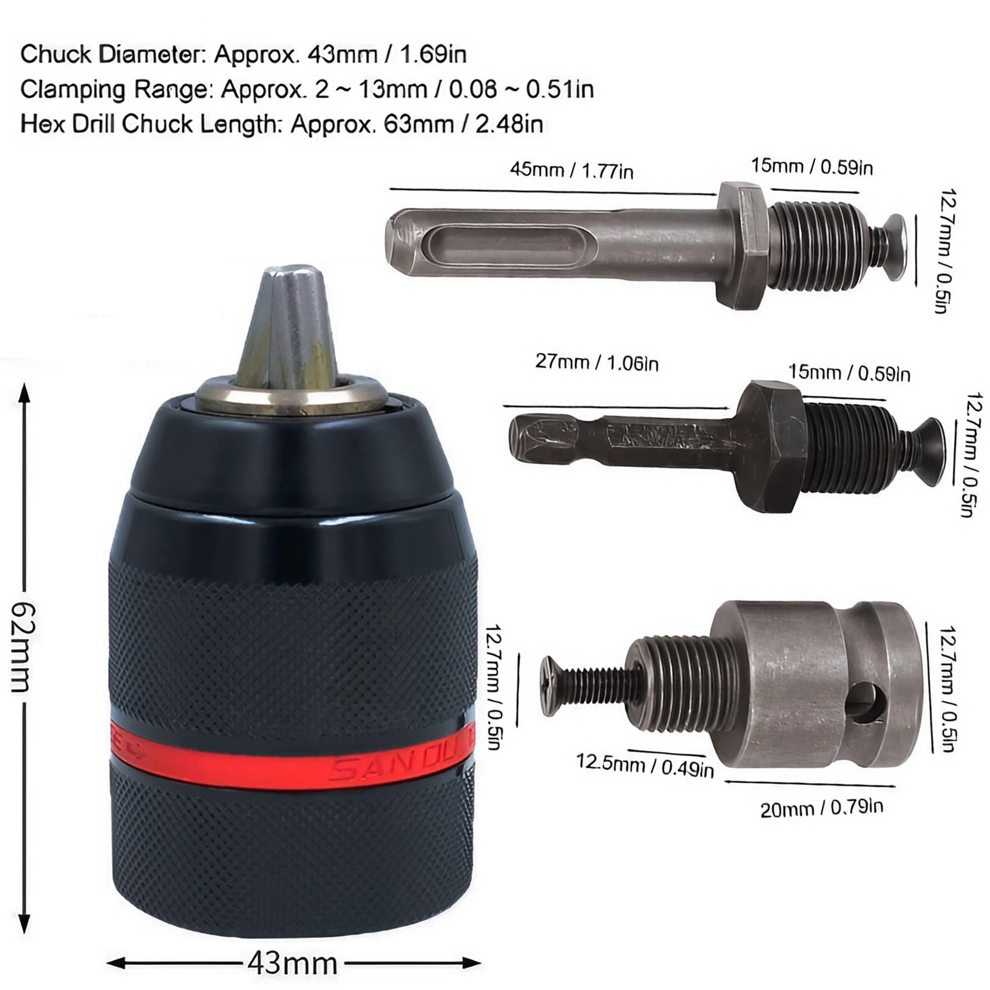 キーレスドリルチャック ヘビーデューティーインパクトドリルチ - Power Tools In Construction のレビューと価格