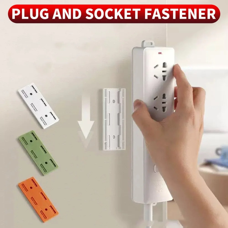 自己粘着式電源タップ固定器 壁掛け式 穴あけ不要 プラグホル - Power Tools Storage のレビューと価格