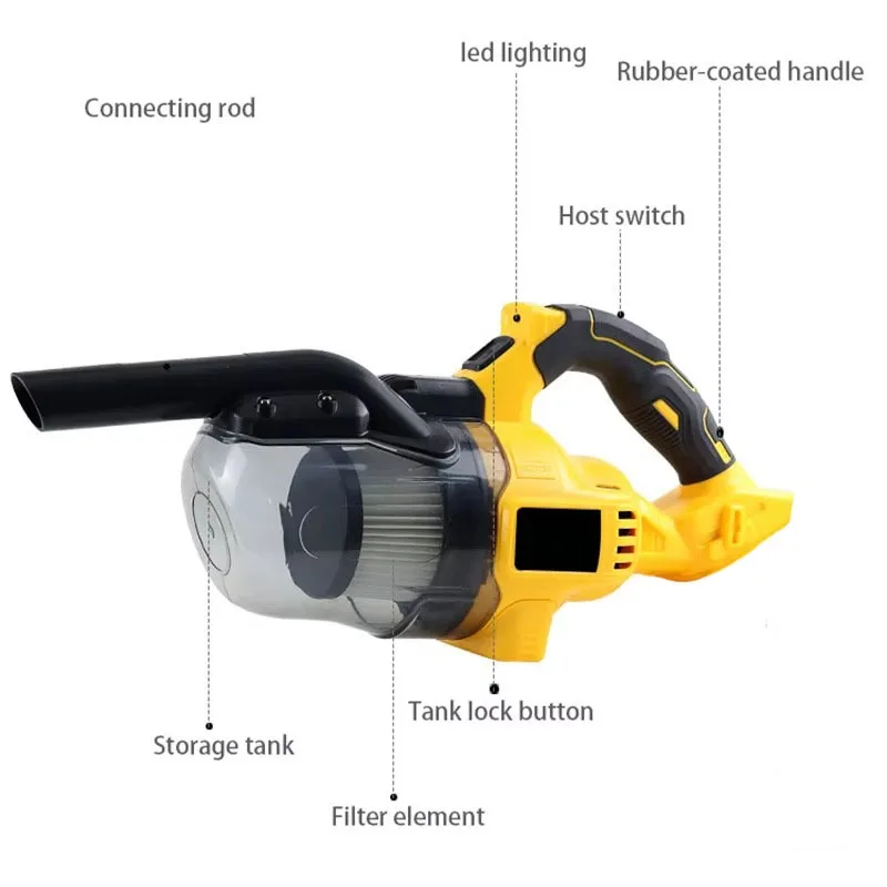 強力なモーターを備えたハンドヘルド電気掃除機、フロアカーペッ - Power Tools Vacuum のレビューと価格