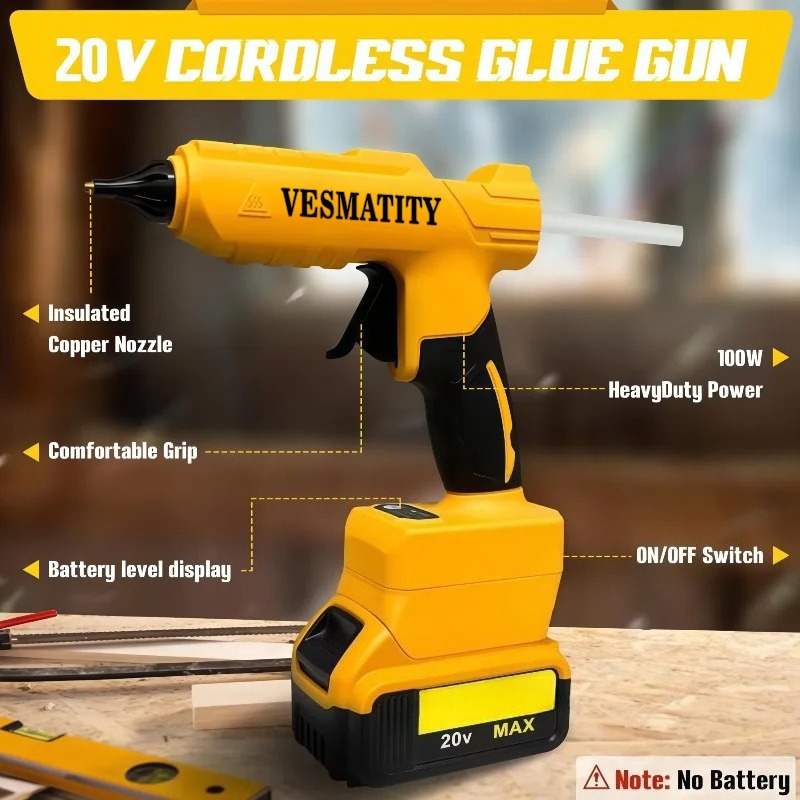 VESMATITY 電気ホットグルーガン DIY修理ツール  - Power Tools Battery Repair のレビューと価格