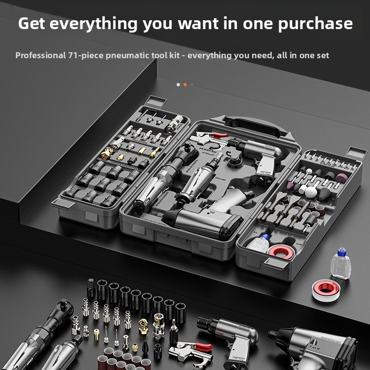 71点入りヘビーデューティー空気圧工具キット、多機能高出力エ - Power Tools Hand Held のレビューと価格